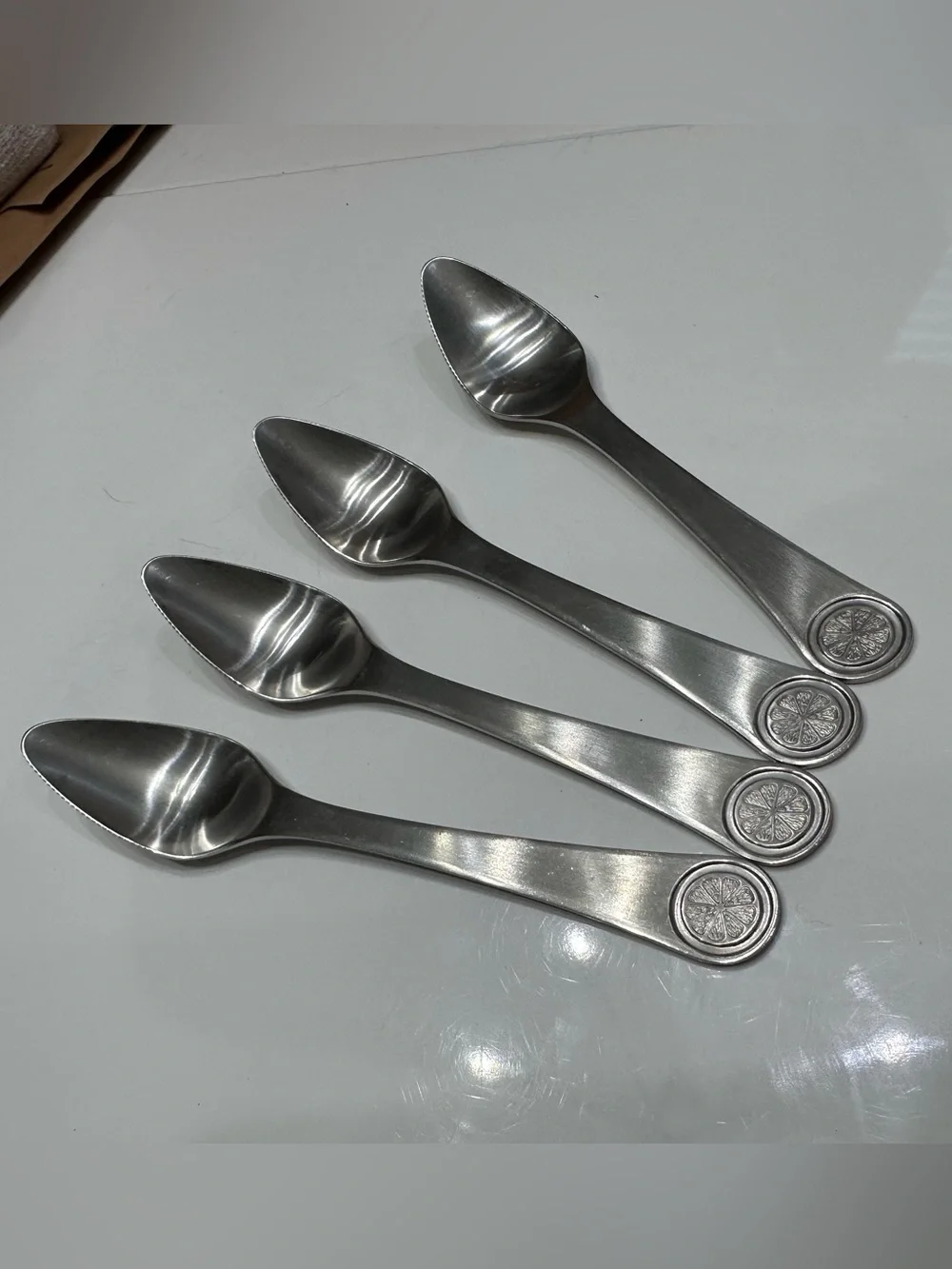 VTG Wusthof Dreizack Germany Stainless Grapefruit Spoons - Set of 4